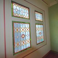 Buntglasfenster Treppenhaus