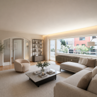 Wohnzimmer Einrichtungsbeispiel KI