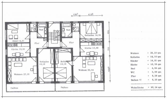 Grundriss (Wohnung links!)